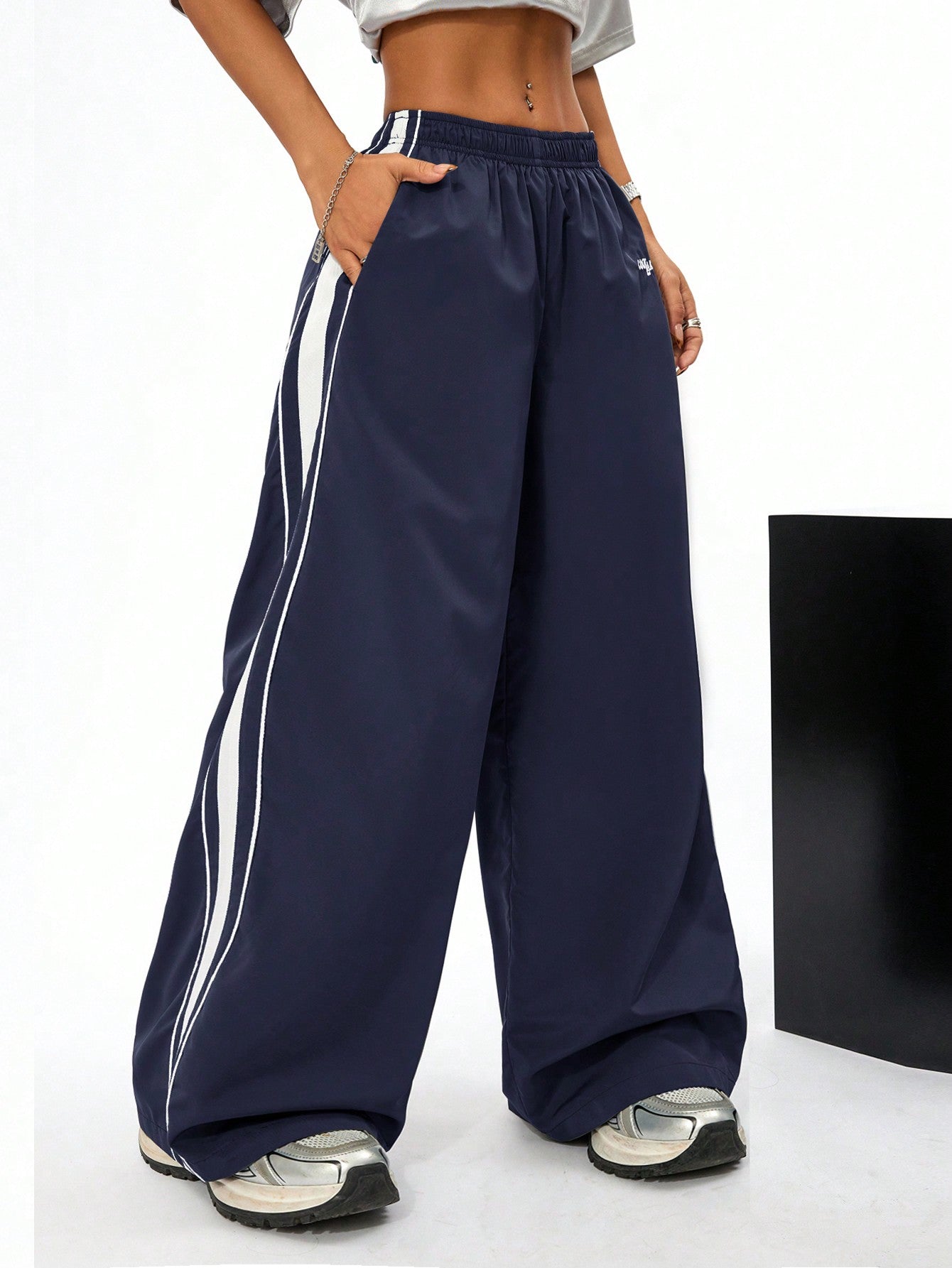 Coolane Women'S Spring/Summer Casual Sport Hip Hop Banded Texture Decoration Sweatpants