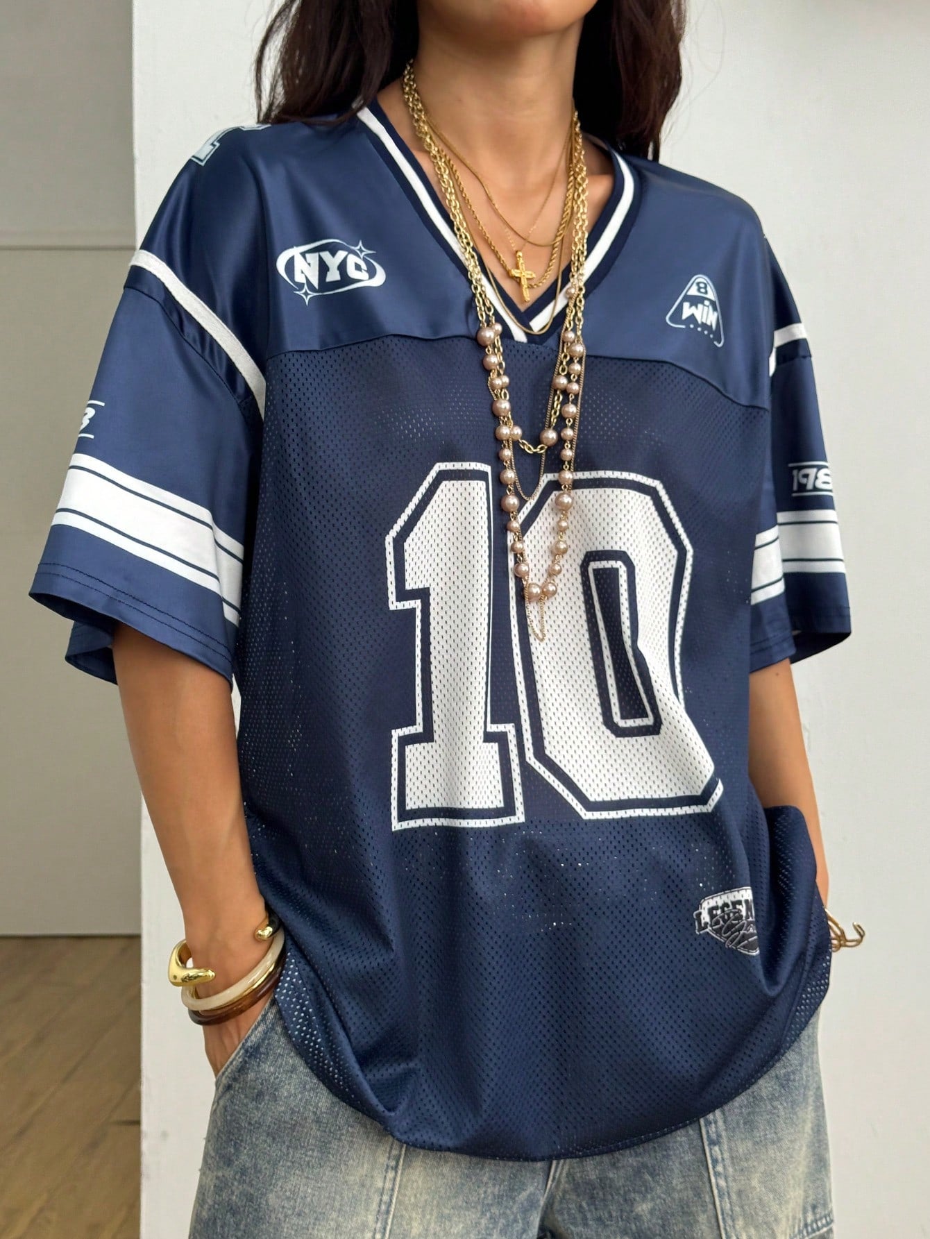 Women Blue Jersey T-Shirt