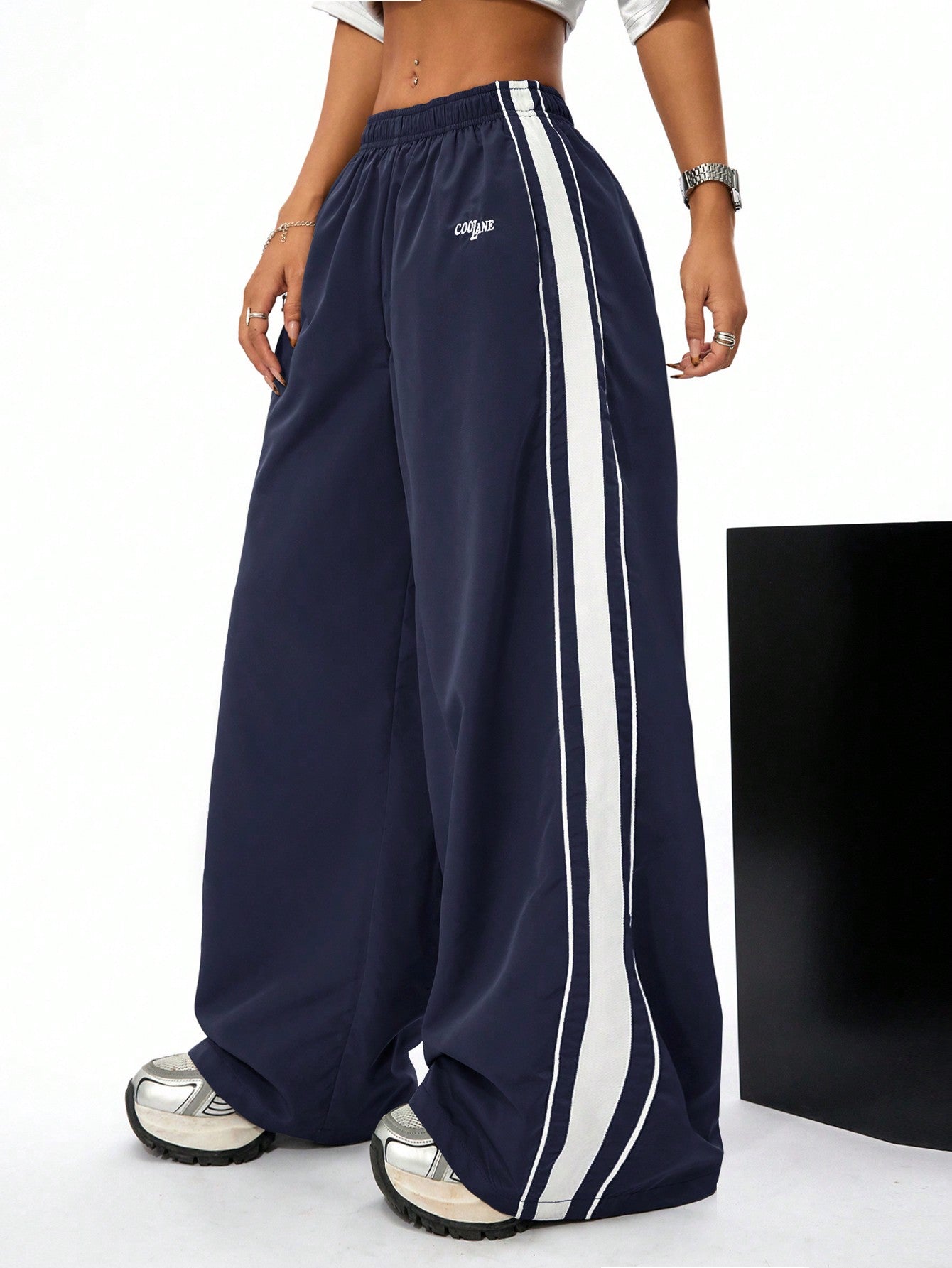 Coolane Women'S Spring/Summer Casual Sport Hip Hop Banded Texture Decoration Sweatpants